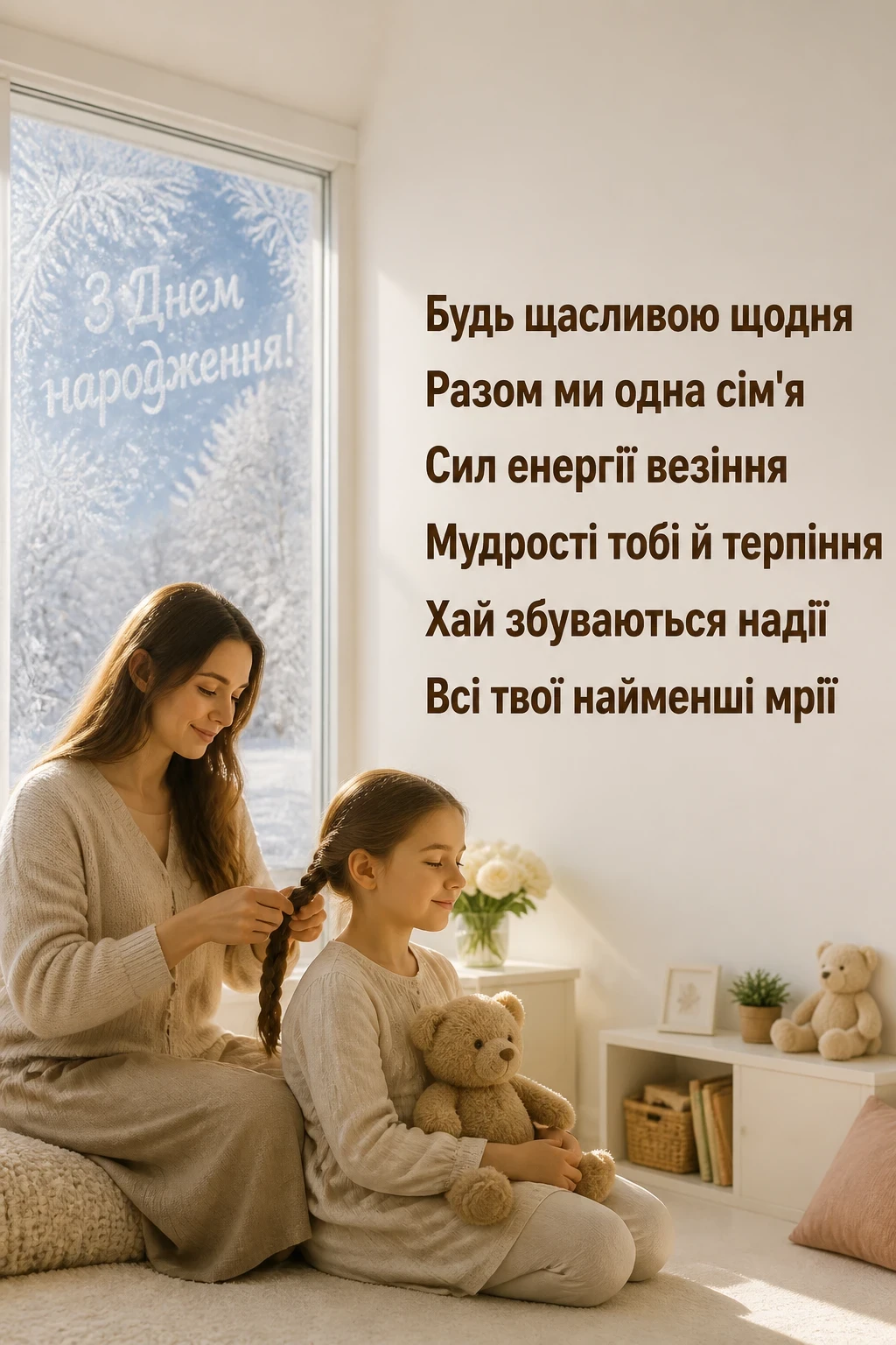 привітання донечки з днем народження своїми словами