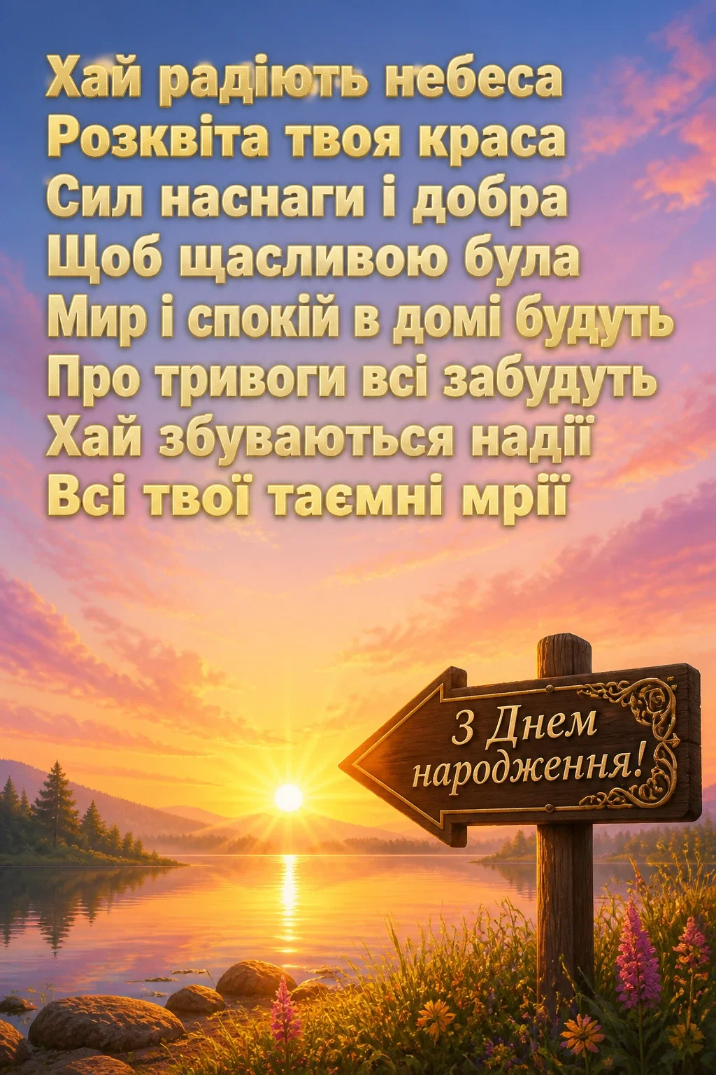 привітання донечки з днем народження своїми словами