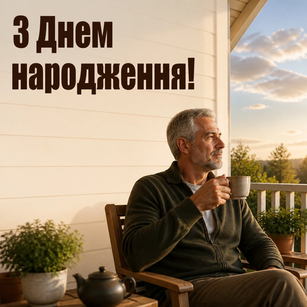 привітання мужчині з днем народження мирного неба над головою