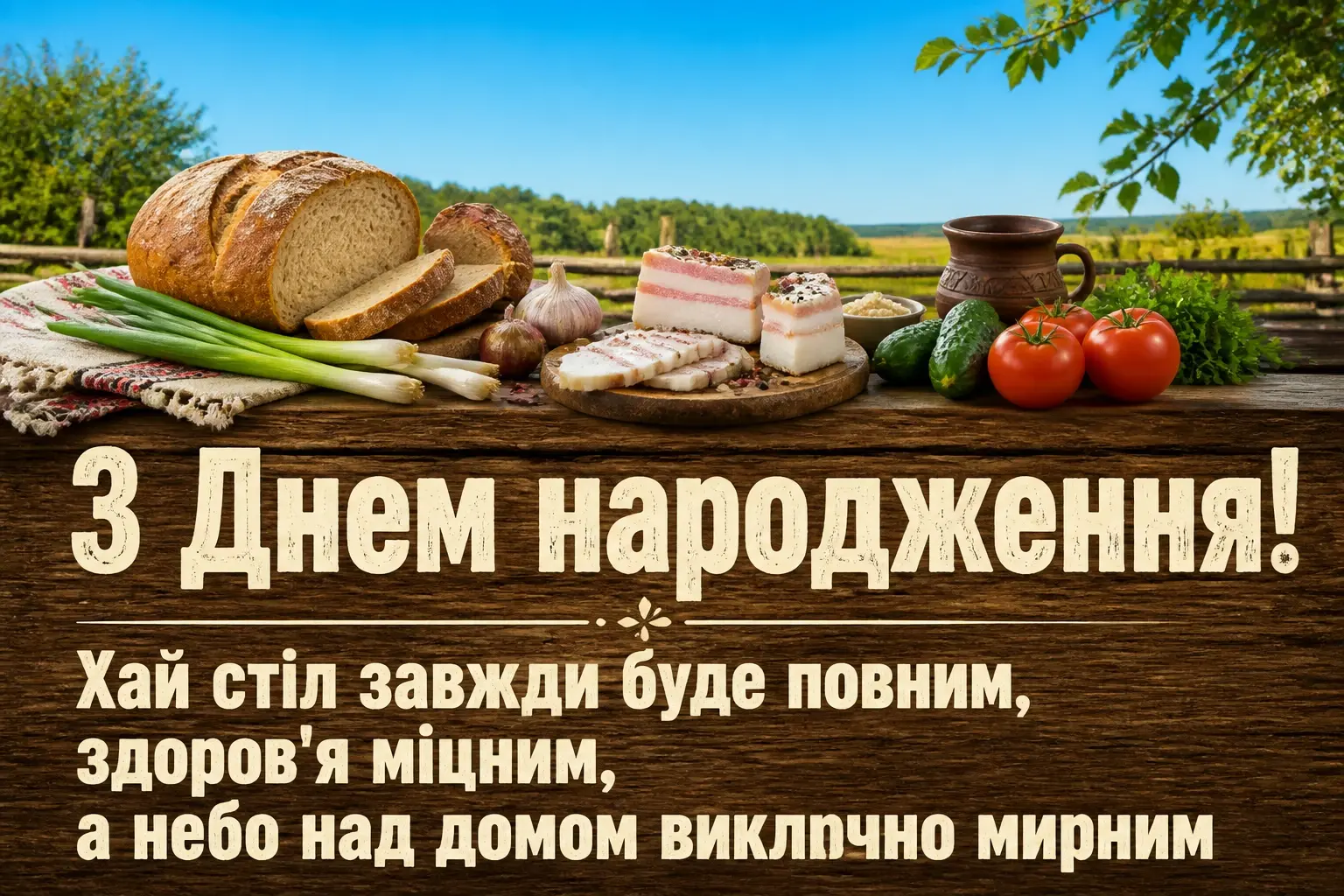 привітання мужчині з днем народження мирного неба над головою