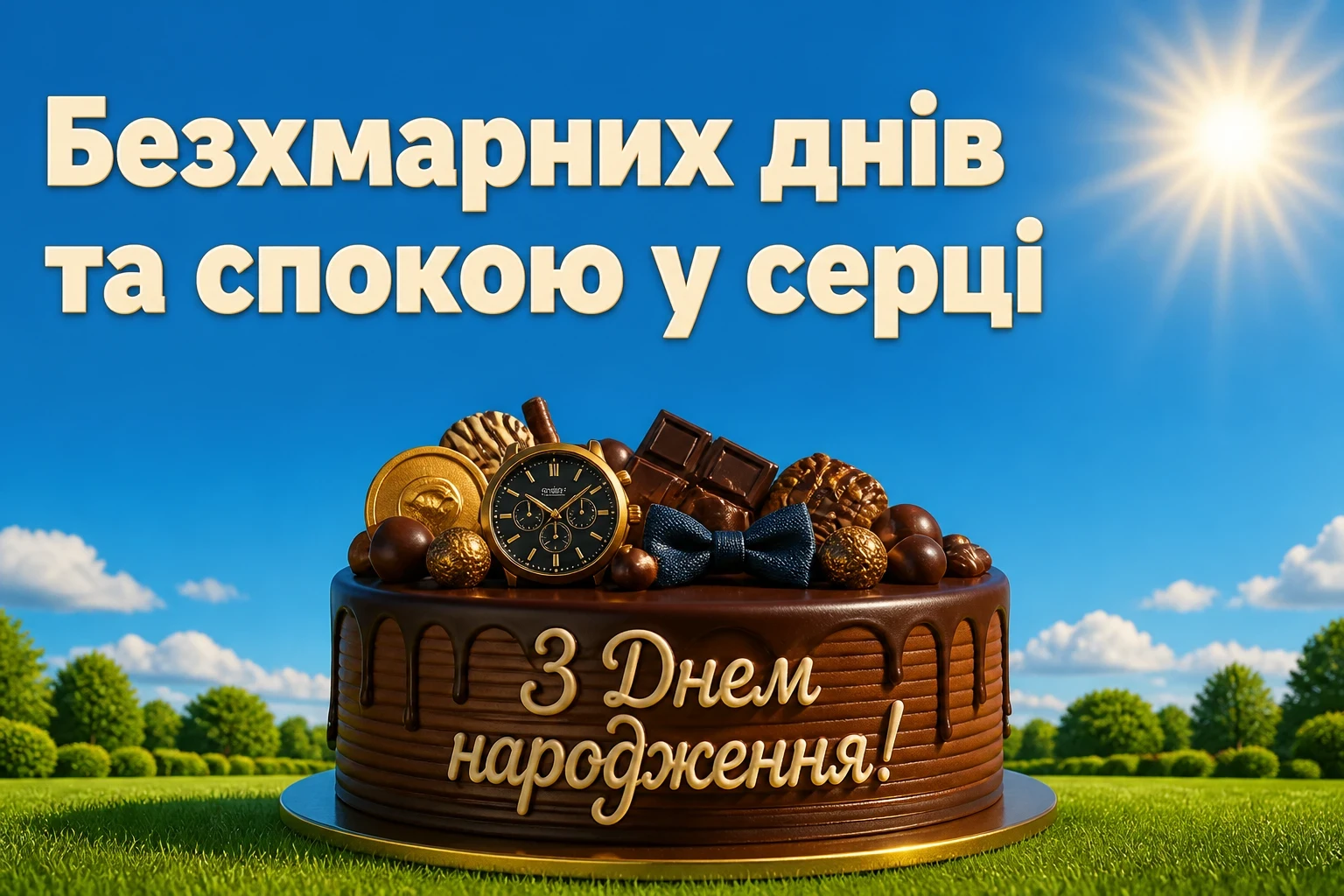 привітання мужчині з днем народження мирного неба над головою