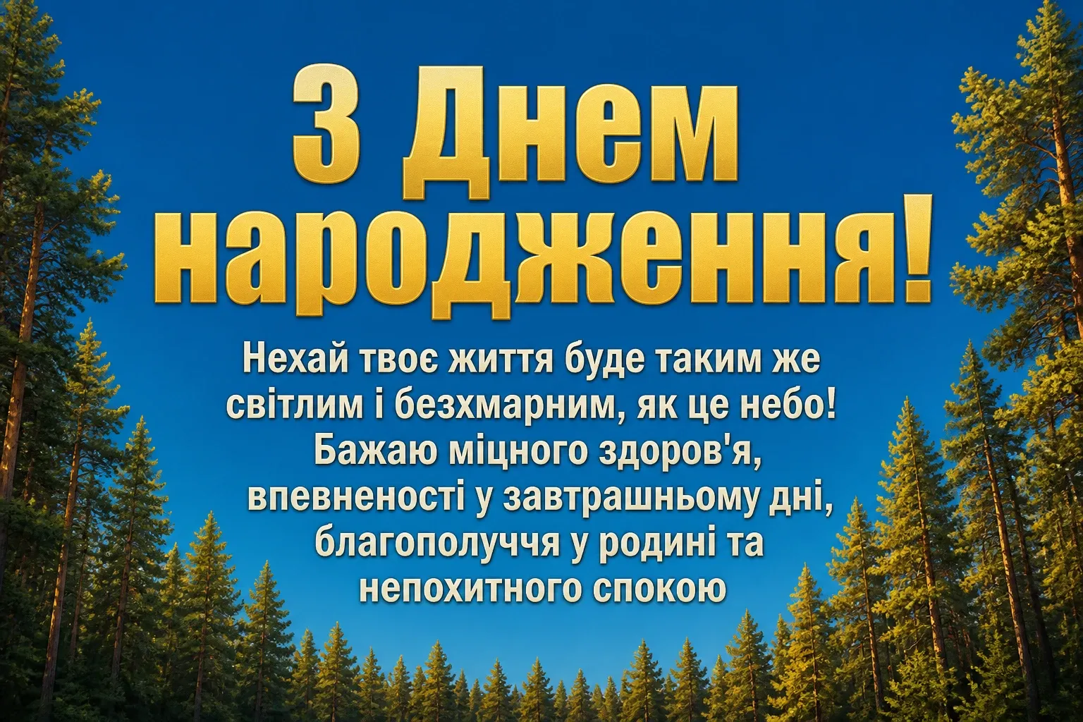 привітання мужчині з днем народження мирного неба над головою
