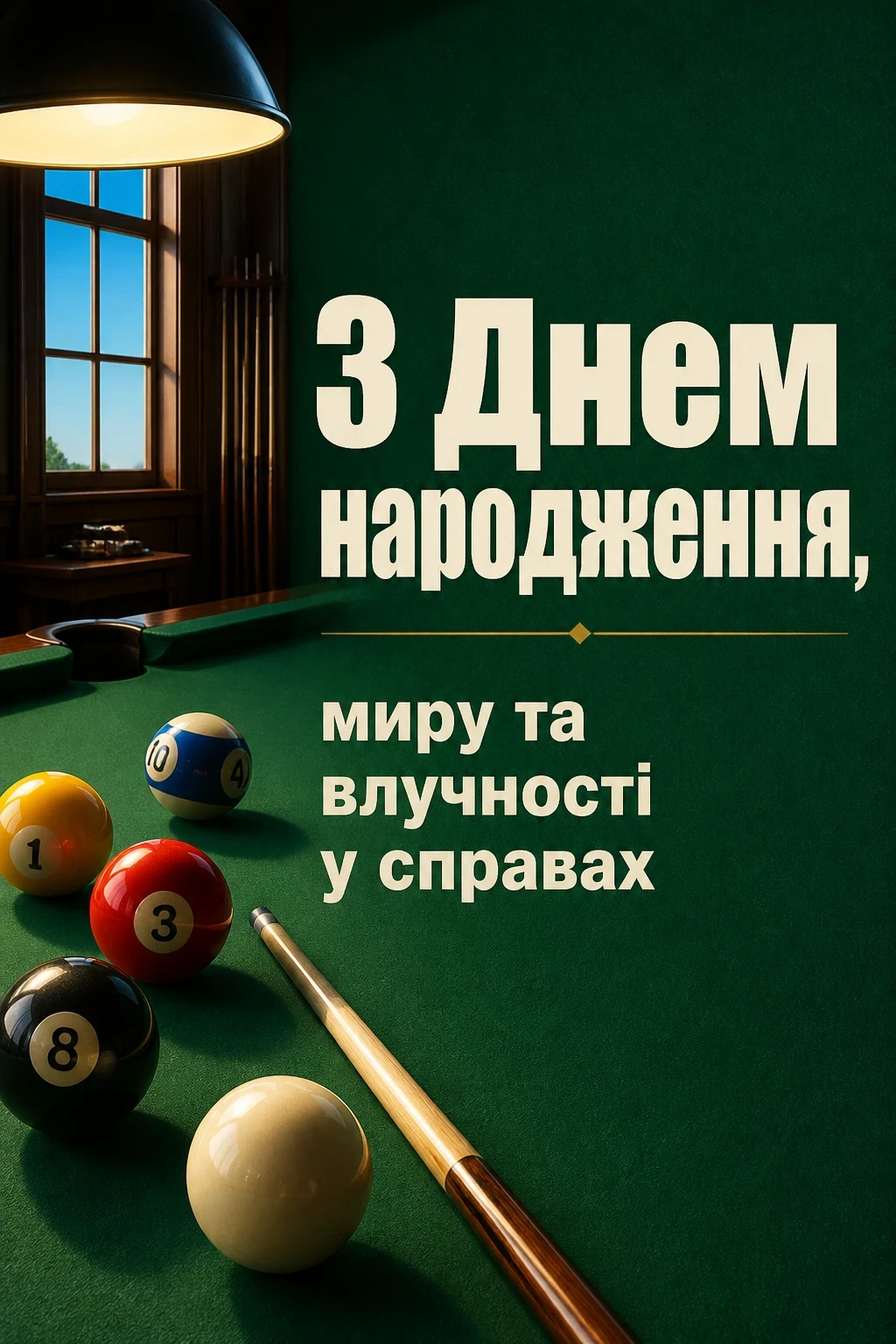 привітання мужчині з днем народження мирного неба над головою