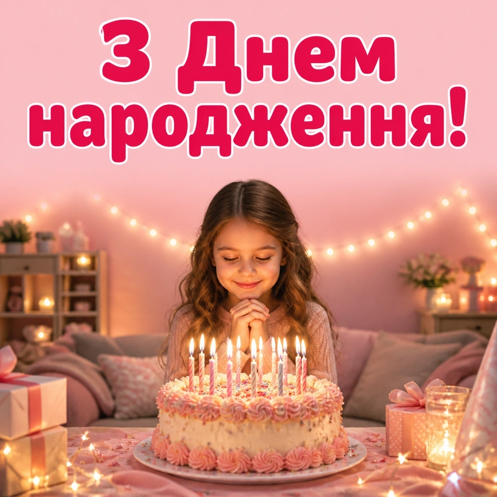 привітання донечки з днем народження своїми словами