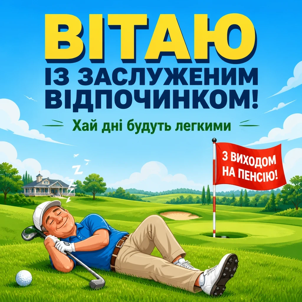 привітання з виходом на пенсію