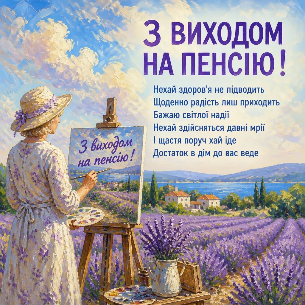 привітання з виходом на пенсію