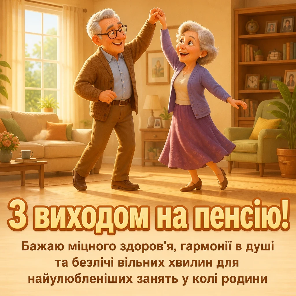 привітання з виходом на пенсію