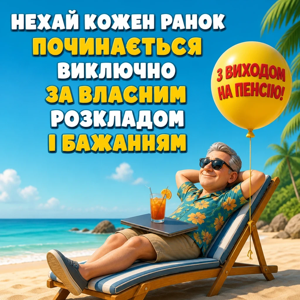 привітання з виходом на пенсію