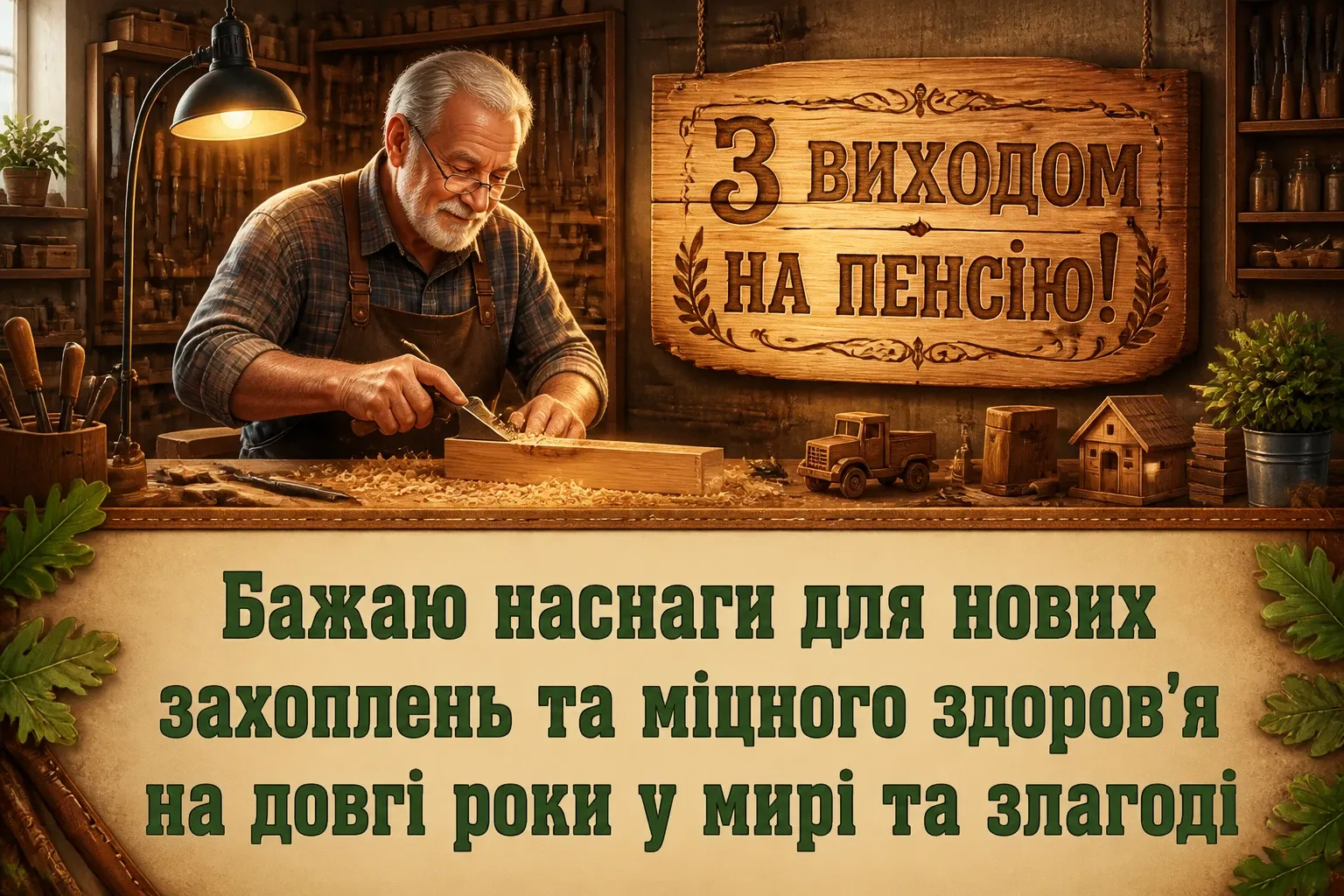 привітання з виходом на пенсію