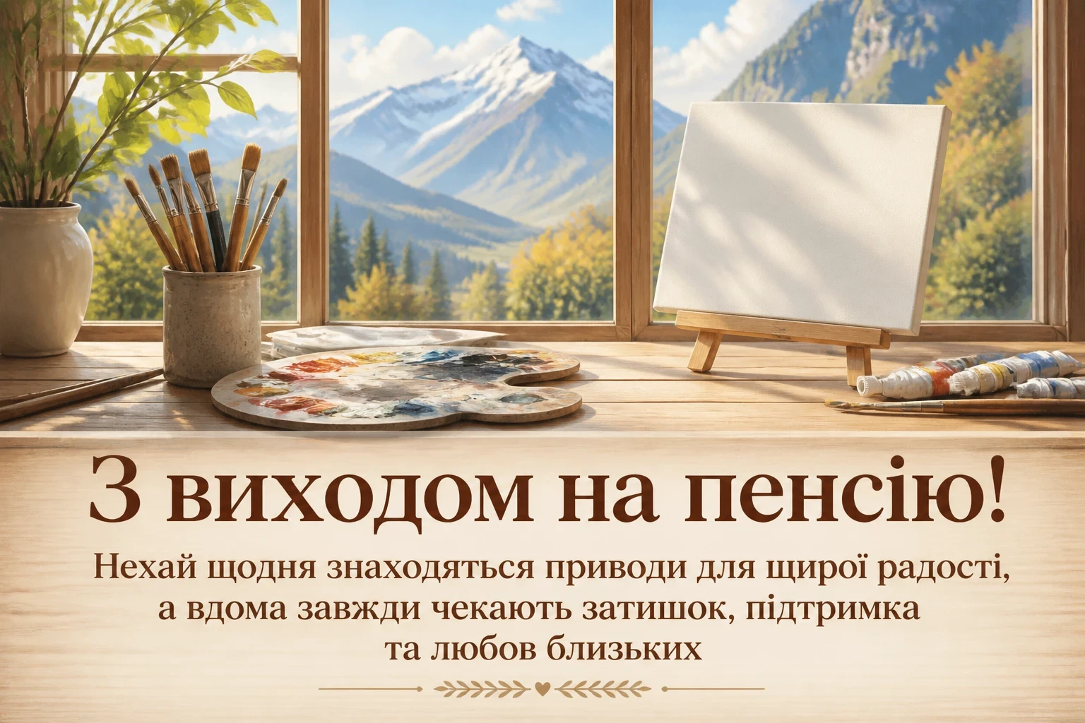 привітання з виходом на пенсію