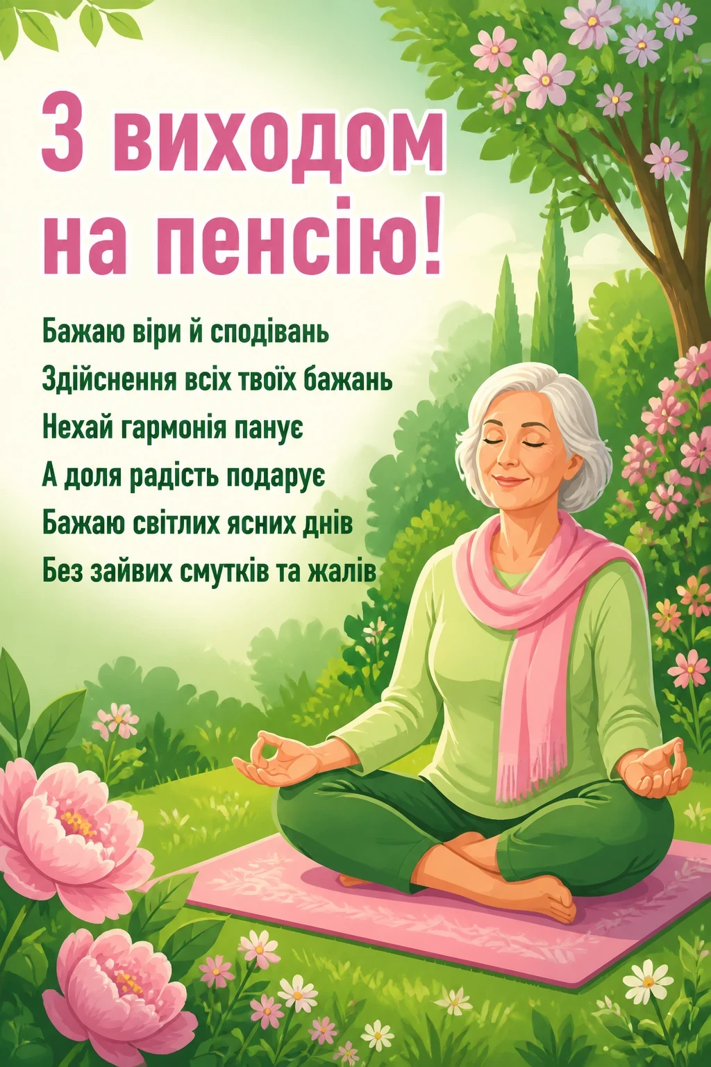 привітання з виходом на пенсію