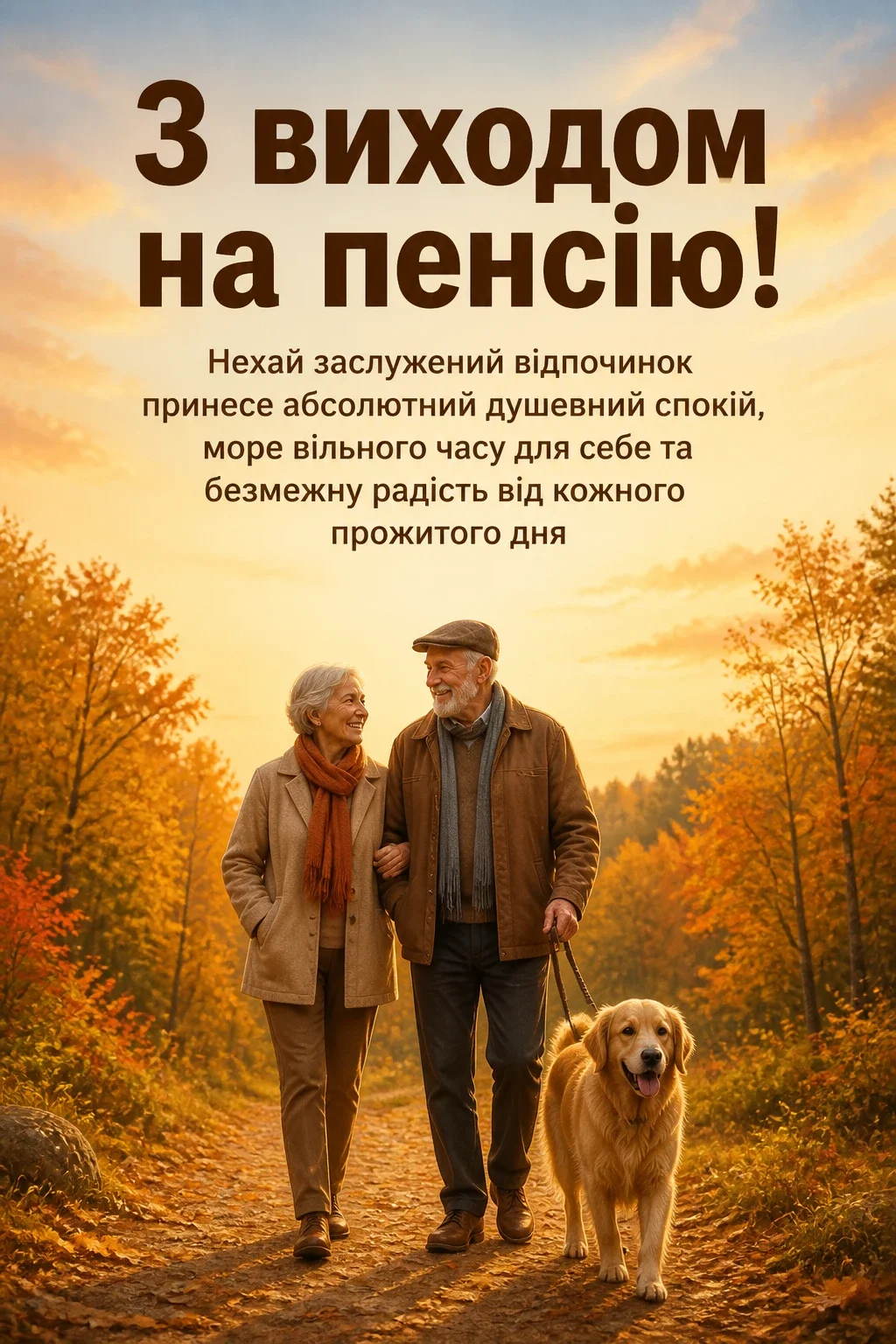 привітання з виходом на пенсію