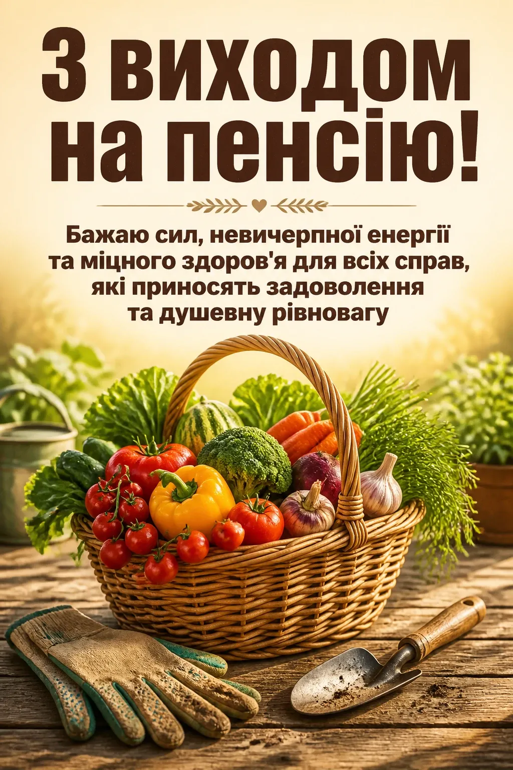 привітання з виходом на пенсію