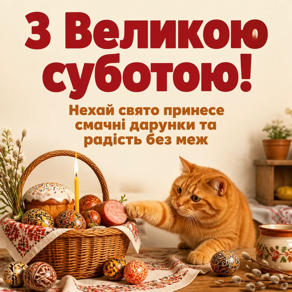 привітання з великою суботою