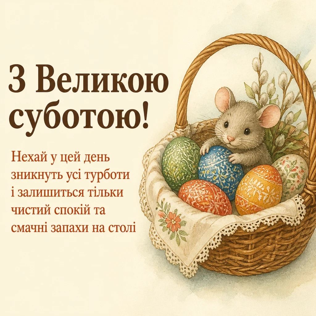 привітання з великою суботою