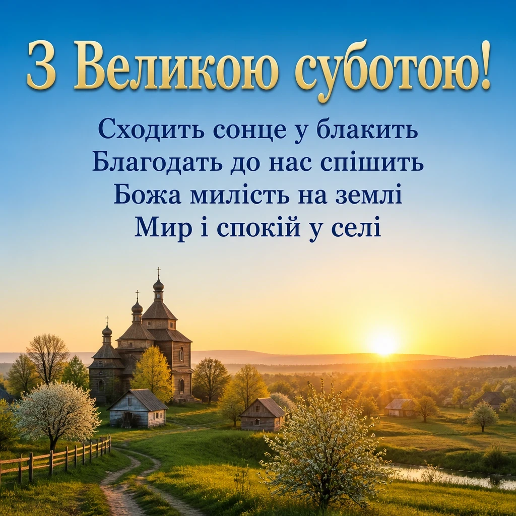привітання з великою суботою