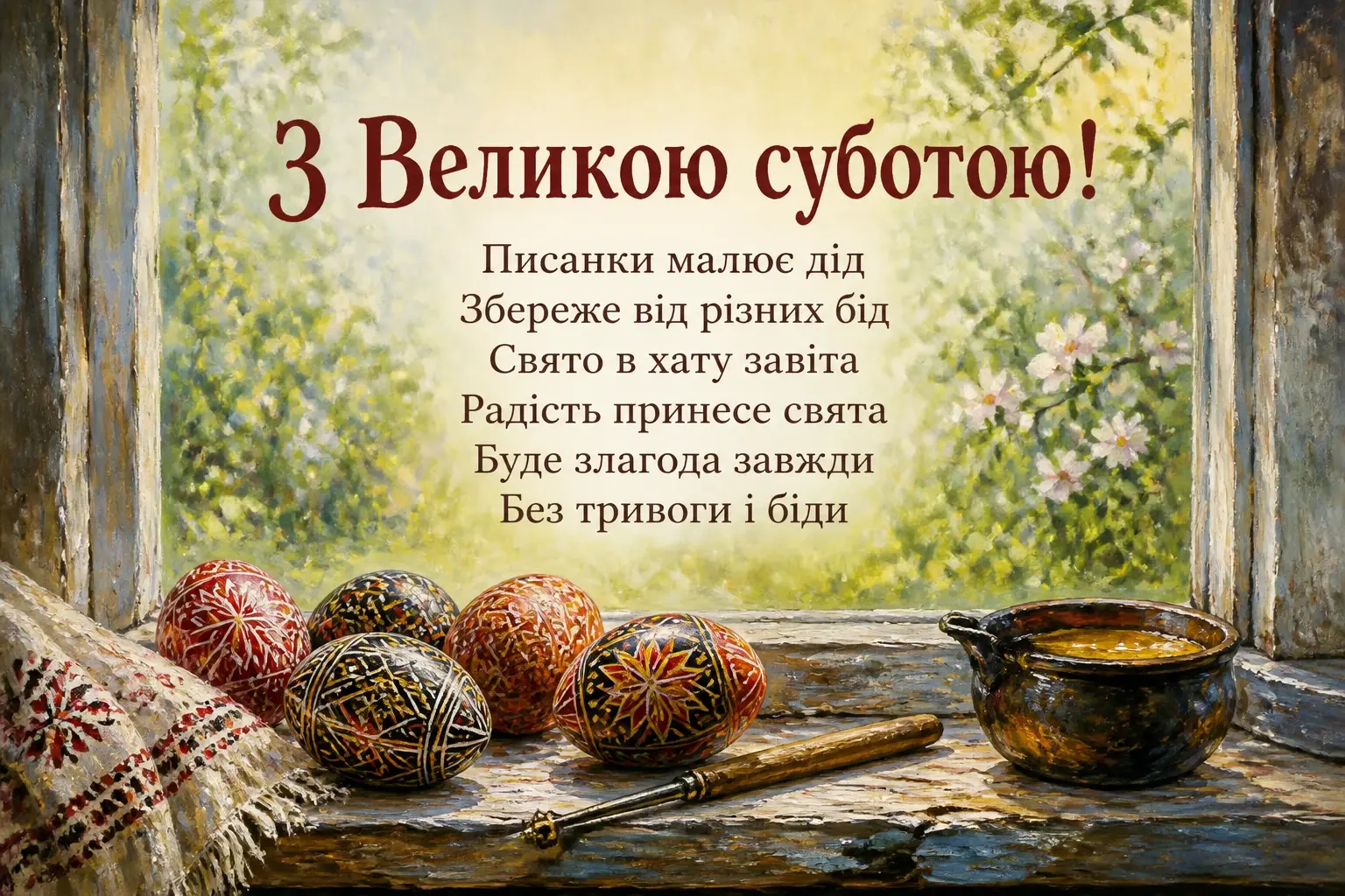 привітання з великою суботою