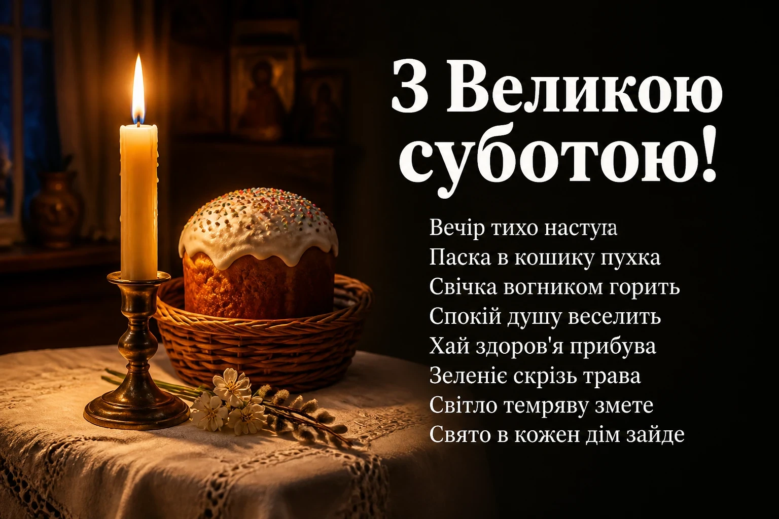 привітання з великою суботою