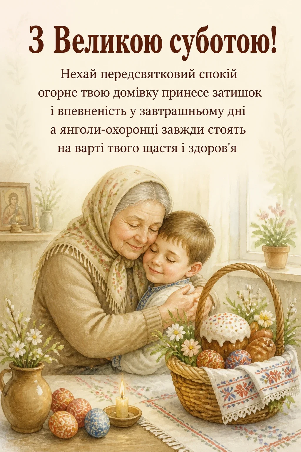 привітання з великою суботою